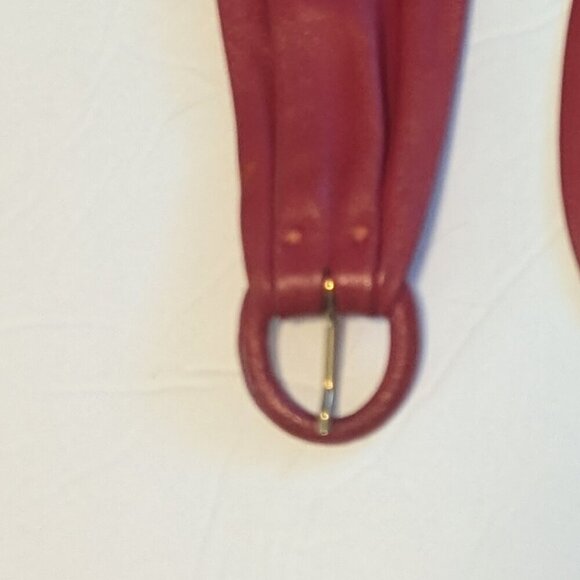 Vintage Leather Wrap Obi Belt Buckle Calderon Lagenlook Ruched Soft Sash‎ 80\'s main image 6